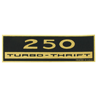6 Cylinder Valve Cover Decal, 250 Turbo-Thrift