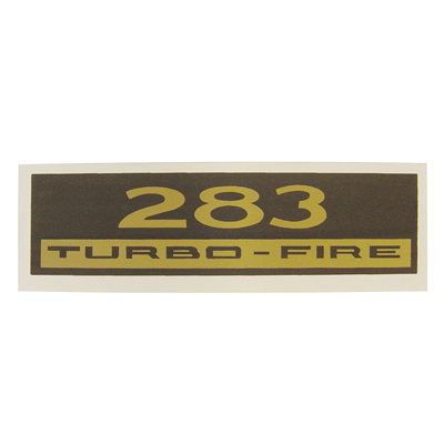 Small Block Valve Cover Decal, 283 Turbo-Fire