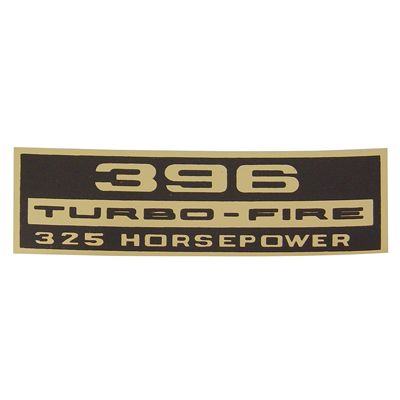 Full Size  Valve Cover Decal 396 Turbo Fire 325 HP