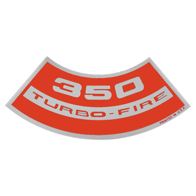 Small Block Air Cleaner Decal, 350 Turbo-Fire