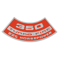 350 Engine Compartment Decals Turbo- Fire 225 HP