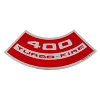 Small Block Air Cleaner Decal, 400 Turbo-Fire