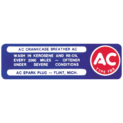 64-67 Full Size Crankcase Breather Decal