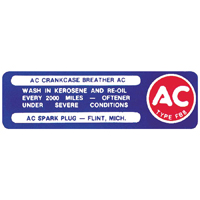 64-67 Full Size Crankcase Breather Decal