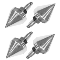 License Plate Bullet Bolts, Chrome Spike, 4 Pcs.