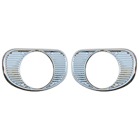 62 Headlight Bezels, Chrome, Pair