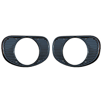 62 Headlight Bezels, Black, Pair