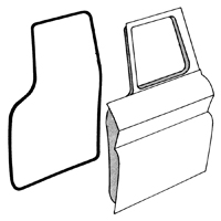 62-66 Door to Cab Weatherstrip, Original Style, Pair