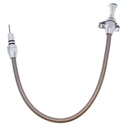 Chevrolet Car w/Powerglide - Transmission Oil Dipstick & Tube, Braided Stainless Steel Tube, 29