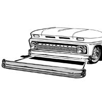 63-66 Front Bumper, Chrome