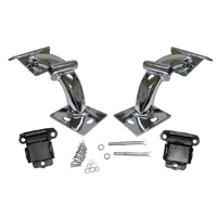 63-67 V8 Conversion Motor Mount Kit, Chrome