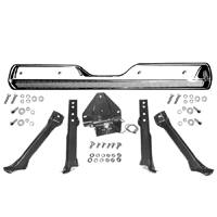63-66 Stepside Rear Bumper Kit, Chrome