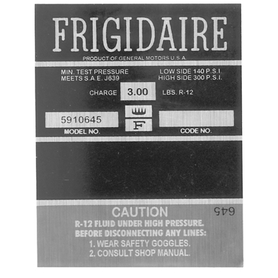 A/C Compressor Labels