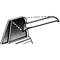 67-72 Door Window Vent Shades, Stainless Steel