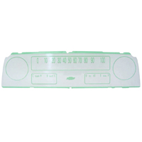 64-66  Instrument Cluster Lens, w/ Gauges, Plastic, Chevrolet Only