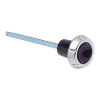64-66 Headlight Switch Shaft and Knob, Black and Stainless