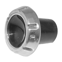 64-66 Radio Knob, Black & Stainless