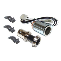 64-66 Cigarette Lighter Assembly, Black and Stainless Knobs