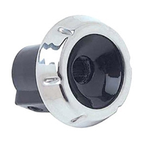 64-66 Windshield Wiper Control Knob, Black and Stainless