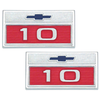 66 Front Fender Emblems, Bowtie Logo w/ 