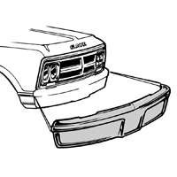 67-72 GMC Front Bumper, Chrome