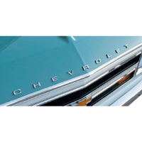 67-68 Chevrolet Hood Letter, Chrome 