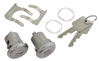 69-70, 77-94 Chevrolet Full Size Car Door Locks, w/ Plain Keys, without lock pawl clips, Pair