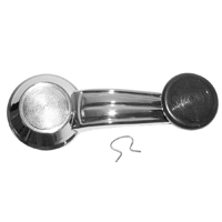 68-72 Interior Window Crank Handle w/ Black Knob w/ Clip