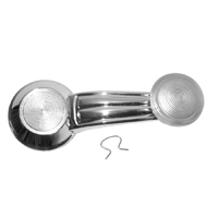 68-72 Window Crank Handle w/ Clear Knob w/ Clip