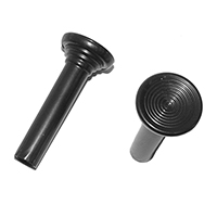 67 Chevrolet Full Size Car Door Lock Knobs, Black, Pair