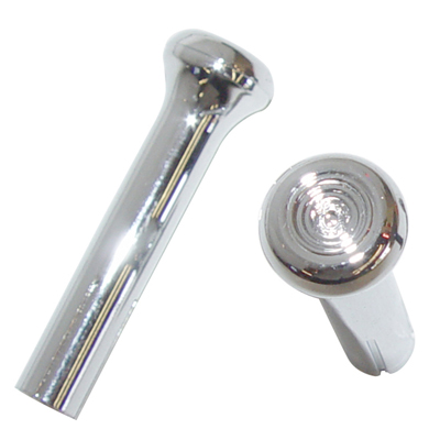 70-72 Chevrolet Car Door Lock Knobs, Chrome, Pair