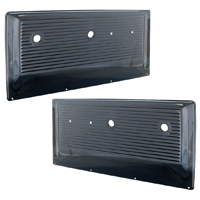 67-71 Interior Door Panels, LH & RH Metal Primer Black, Pr.