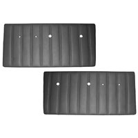 67-68 Interior Complete Door Panel Skins, Black