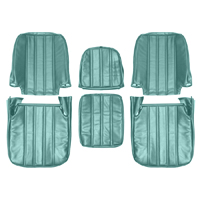 67-68 Bucket Seat Cover Kit, Madrid Grain Vinyl, Aqua