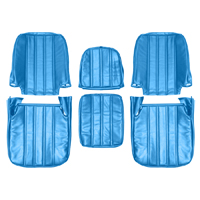 67-68 Bucket Seat Cover Kit, Madrid Grain Vinyl, Bright Blue