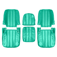 67-68 Bucket Seat Cover Kit, Madrid Grain Vinyl, Light Green.