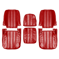 67-68 Bucket Seat Cover Kit, Madrid Grain Vinyl, Red.