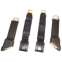 67-72 Seat Belts, Original Style, LH & RH, Black