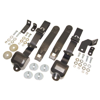 67-72 Bucket Seat Belt Set, Replacement 3-Point Retractable, Black