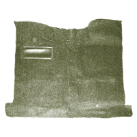 67-72 Truck Carpet Kit w/ Under Bed Gas Tank, Column Shift, Low Hump, 2WD, Green.