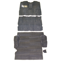67-72 Suburban Carpet Kit, 80/20 Loop, 2WD Column Shift Low Hump, Black