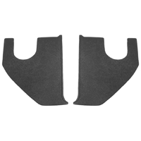67-72 Kick Panels, ABS Plastic, Black