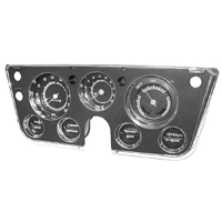 67-68 Complete Dash Cluster Kit, Stock 5000 RPM Tachometer, w/ Vacuum Gauge