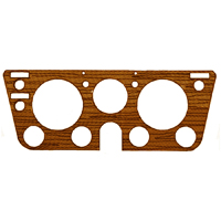 67-68 Dash Bezel, Decal, Woodgrain, w/ Gauges