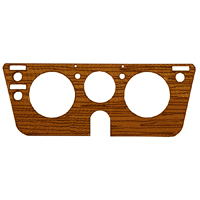 67-68 Dash Bezel Decal, Woodgrain, w/o Gauges