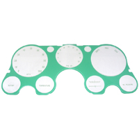 67-72 Instrument Cluster Lens, w/ Gauges & Tachometer, Plastic