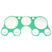 67-72 Instrument Cluster Lens, w/ Gauges, Tachometer & Vacuum, Plastic