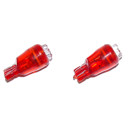 LED Light Bulbs, Micro, Red, #194, Pair