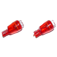 LED Light Bulbs, Micro, Red, #194, Pair