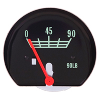 67-72  Chevrolet/GMC Truck Oil Pressure Gauge, Numeric Face - (0-90 lbs.)